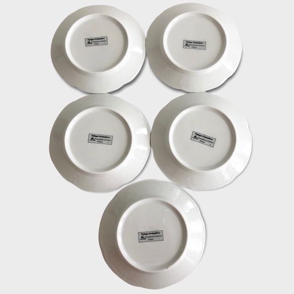 5 VTG Philippe Deshoulieres Canape Appetizer Fruit Plates Lourioux France 5.75" - Picture 2 of 11